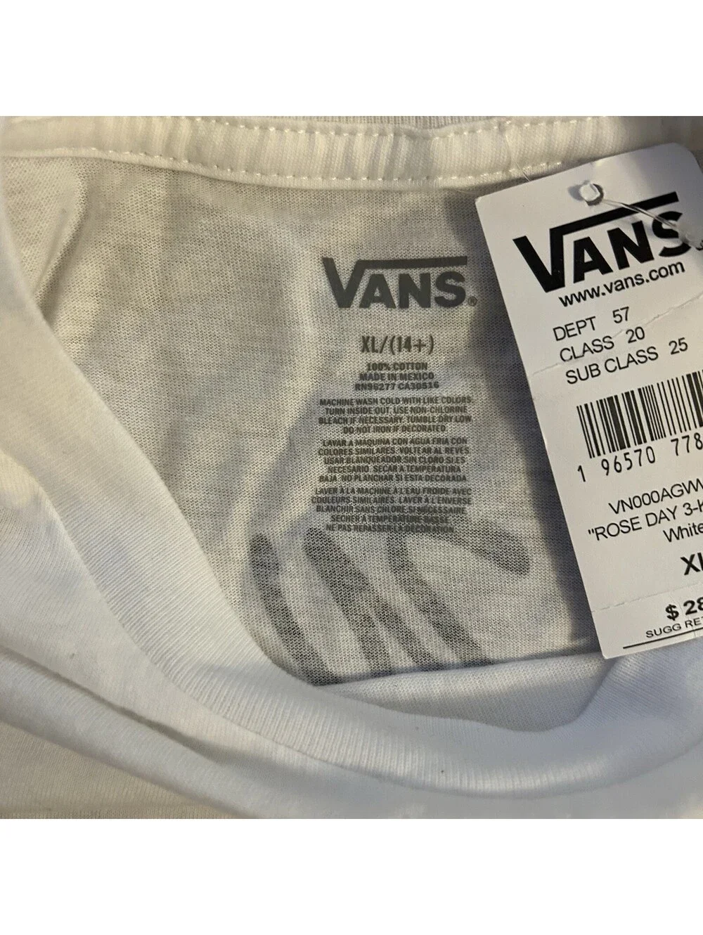 Vans Youth Long Sleeve T-Shirt XL